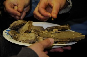 Sugar sand - it looked good enough to eat but we didn't try it ... the "sand" comes from a final filtration of the syrup and is filled with minerals